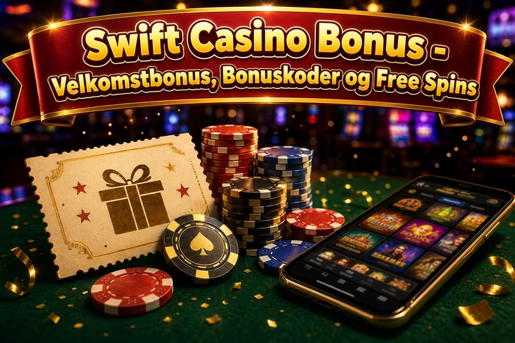 Swift Casino Bonus - Velkomstbonus, Bonuskoder og Free Spins